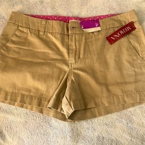 Brown short shorts size 8